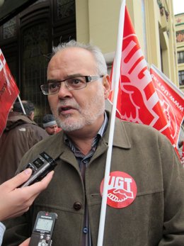 Conrado Hernández, En una imagen de archivo en Una Protesta En Valencia.