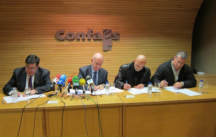 De izquieda a derecha, Feltrero, Mesonero, Pérez y Rodríguez