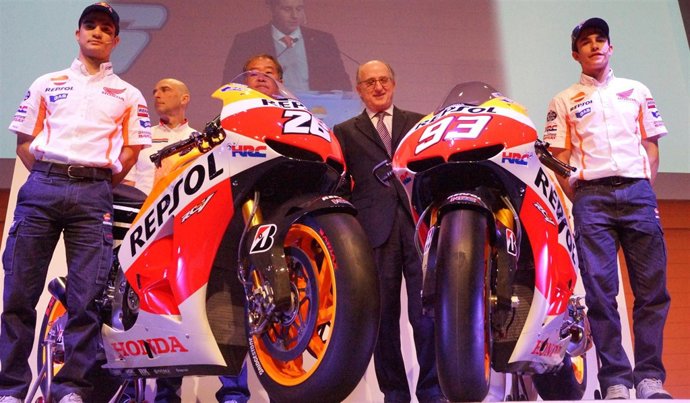 DANI  PEDROSA MARC MÁRQUEZ Con NUEVAS MOTOS 