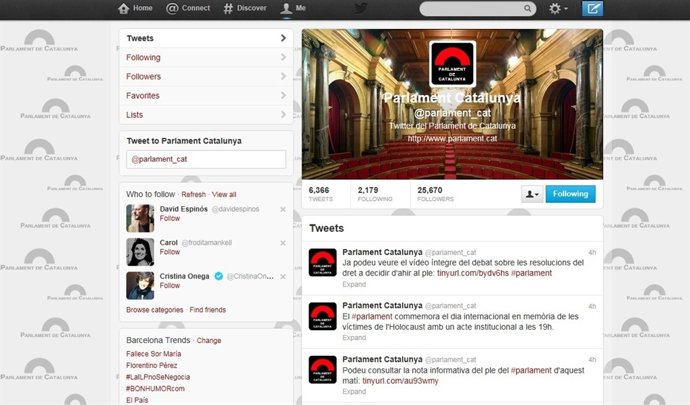 Twitter del Parlament