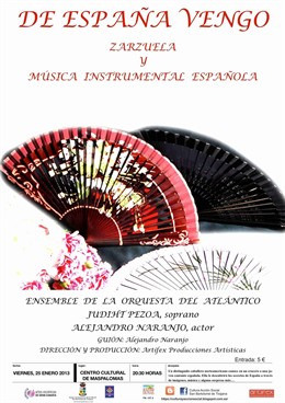 Cartel Zarzuela de España Vengo