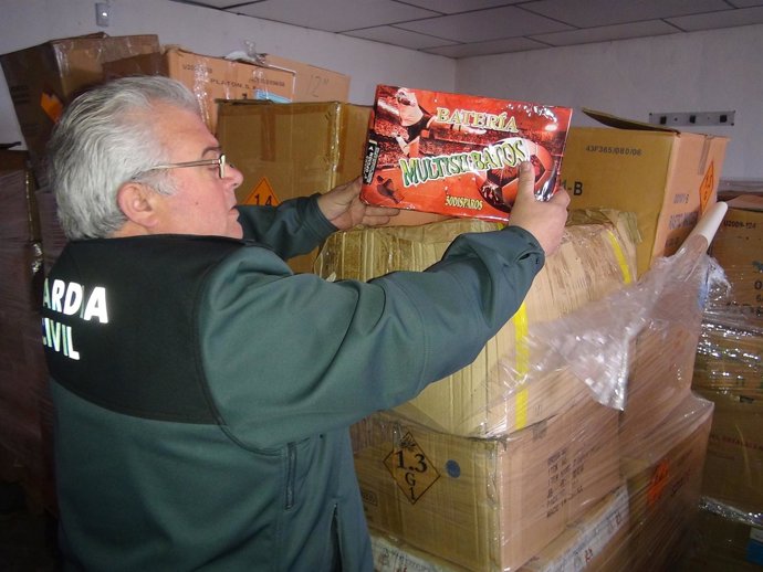 Intervención de productos pirotécnicos