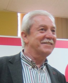 Justo Braga, antes de la rueda de prensa.