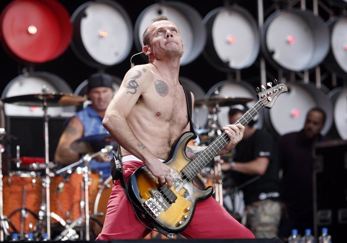 El bajista de los Red Hot Chili Peppers, Flea