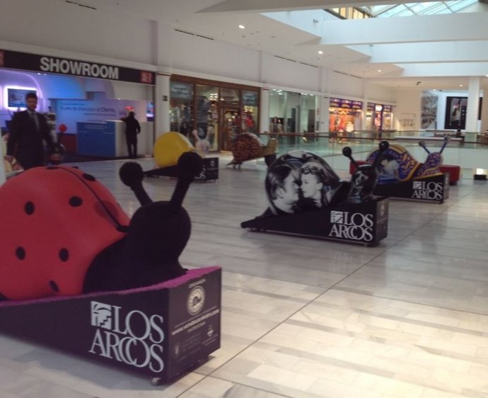 Algunas de las esculturas de caracoles. 