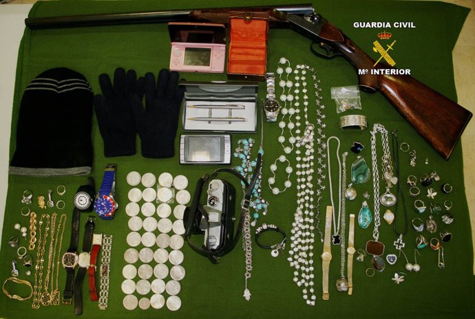 Objetos sustraídos en varios robos en Santa Ponça