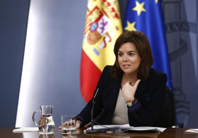 Soraya Sáenz de Santamaría en el Consejo de Ministros