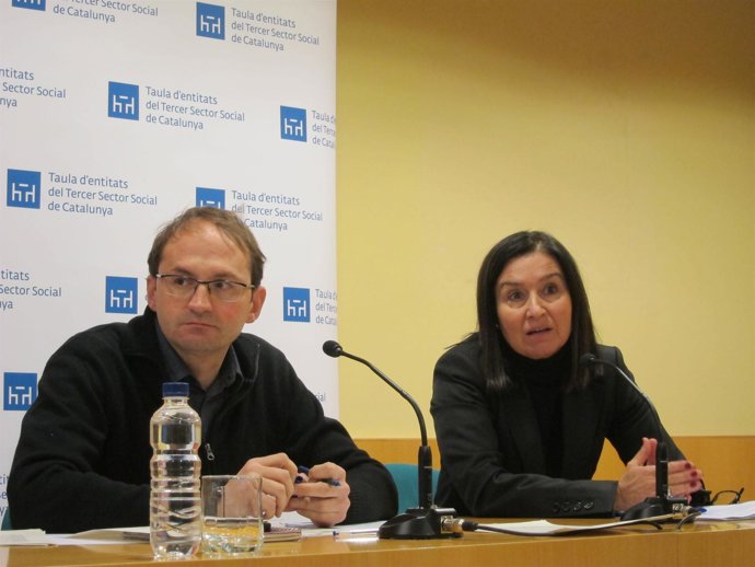 J.Herrera (ICV-EUiA) y Àngels Guiteras (Taula del Tercer Sector)