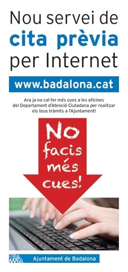 Nuevo servicio de cita previa por Internet para hacer trámites en Badalona