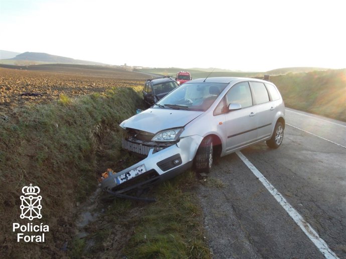 Los vehículos accidentados.