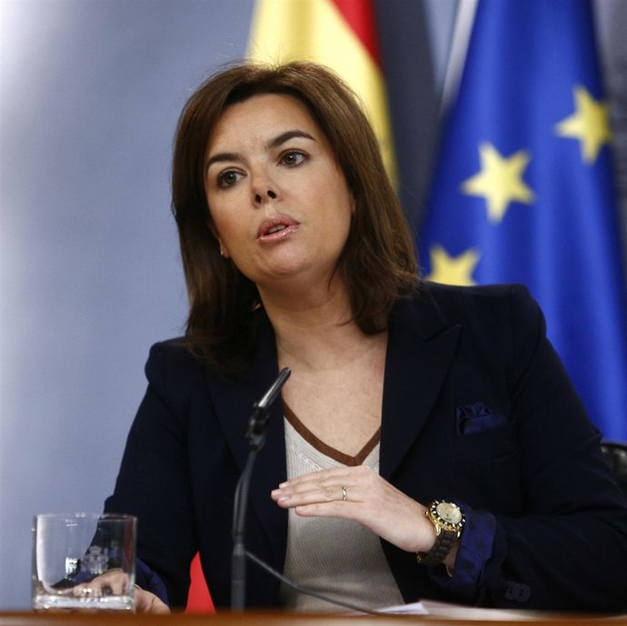 Soraya Sáenz de Santamaría en el Consejo de Ministros
