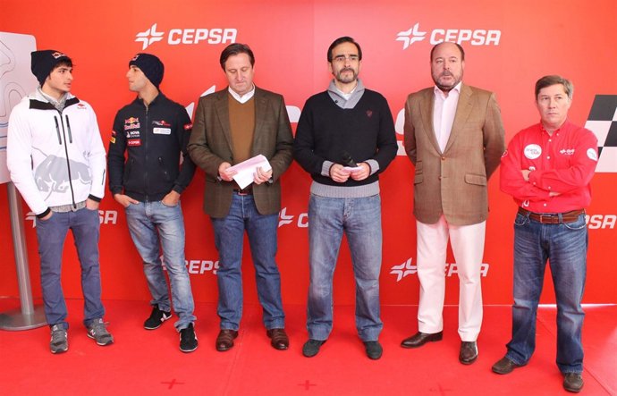 Acto Cepsa Carlos Sainz Jr. Daniel Ricciardo Antonio Albacete 