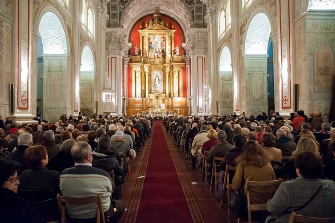 Misa celebrada en Zaragoza organizada por el Grupo Mémora