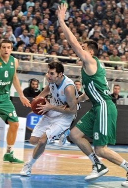 Rudy Fernández, ante el Panathinaikos