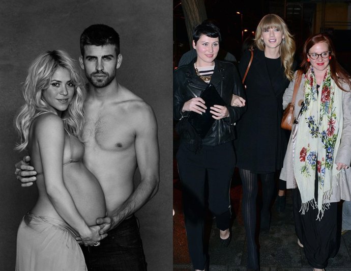 Montaje Shakira y Piqué y Taylor Swift