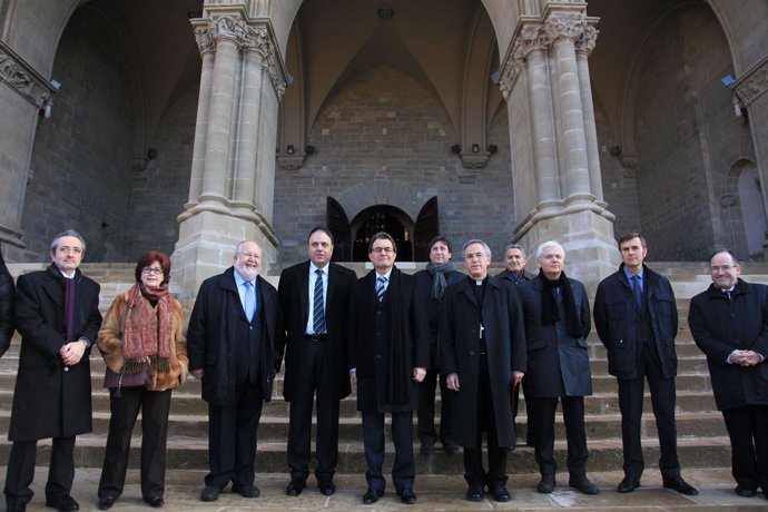 Artur Mas en la inauguración del atrio de la Seu de Manresa