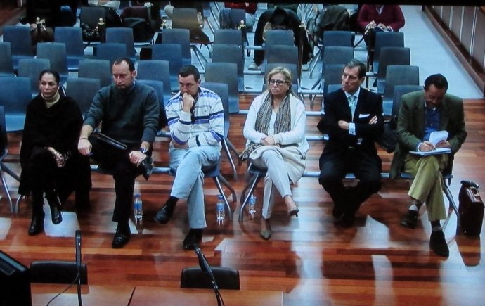 Momento del juicio de Muñoz, Pantoja y Zaldivar en Málaga