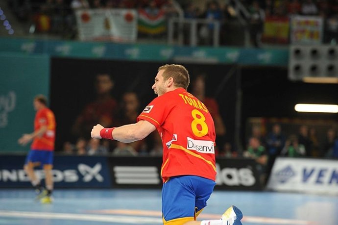 Víctor Tomás, de la selección española de balonmano