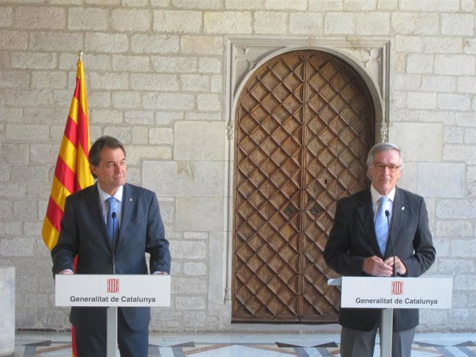 El Presidente Artur Mas Y El Alcalde Xavier Trias