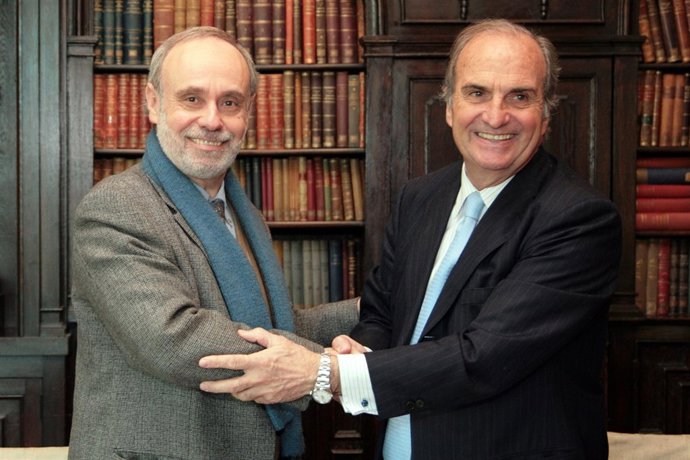 F.Sancho (ACUP) y J.Gay de Montellà (Fomento del Trabajo)