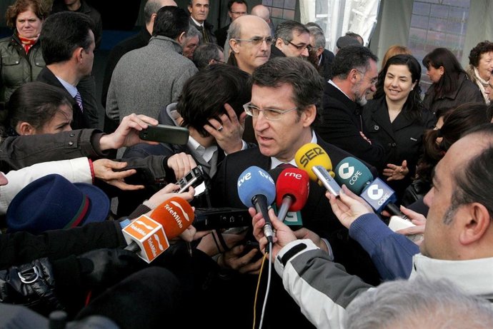 Núñez Feijóo hace declaraciones en Ourense