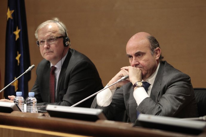 Olli Rehn y Luis de Guindos en Madrid