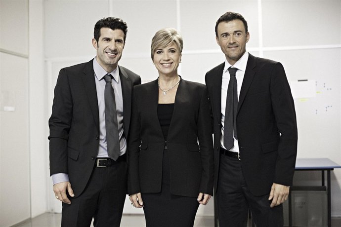 Luis Figo, Julia Otero y Luis Enrique