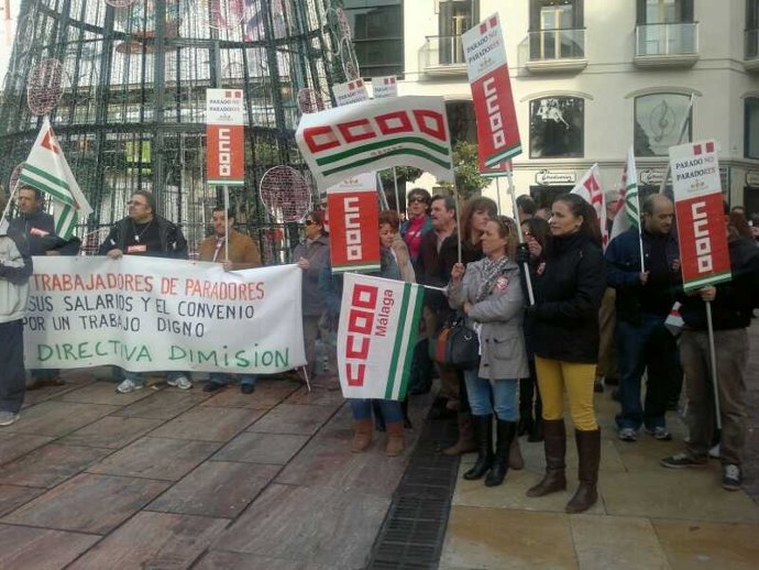 Trabajadores de Paradores de Andalucía protestan por el ERE