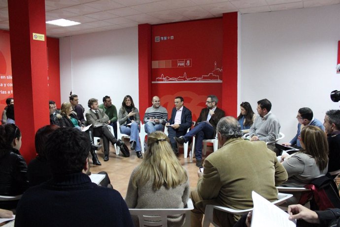 Reunión de la ejecutiva provincial del PSOE de Huelva. 