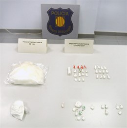 Cocaína decomisada en dos pisos de Berga