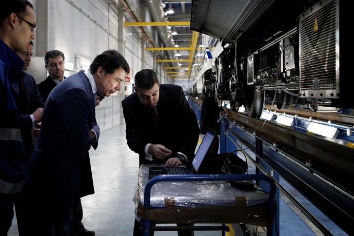 González en las cocheras de Metro de Madrid