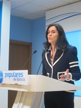 La portavoz del PPdeG, Paula Prado, en la sede