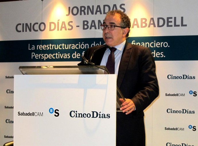 El director general de Banco Sabadell, Miguel Montes, en la jornada de Valencia.