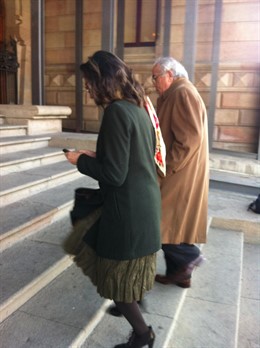 Carlos Morín, a su llegada a la Audiencia de Barcelona