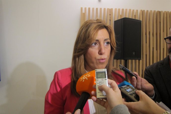 La consejera andaluza de Presidencia, Susana Díaz, hoy en Fitur