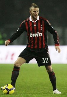 El centrocampista del Milan David Beckham 