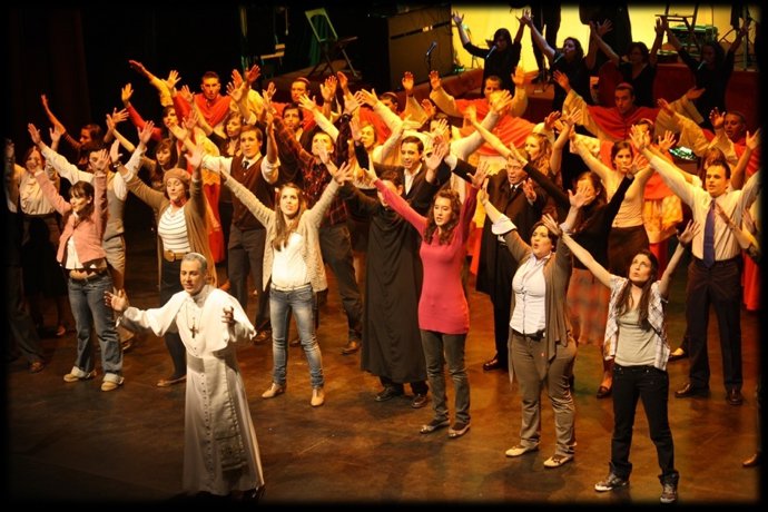 Imagen del musical Juan Pablo II. 