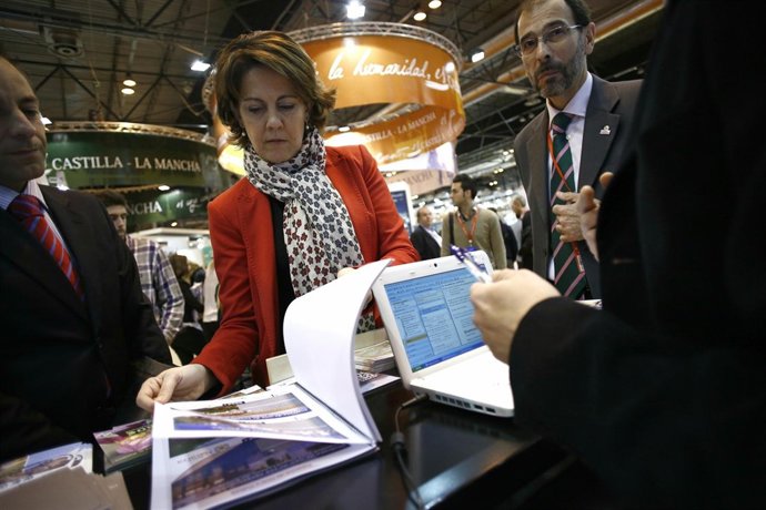 Barcina en el stand de Navarra en Fitur
