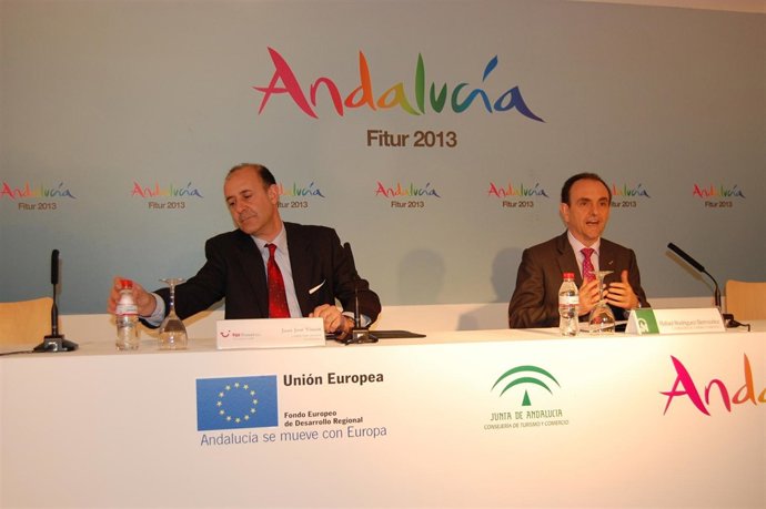 El consejero de Turismo de Andalucía Rafael ROdríguez en Fitur