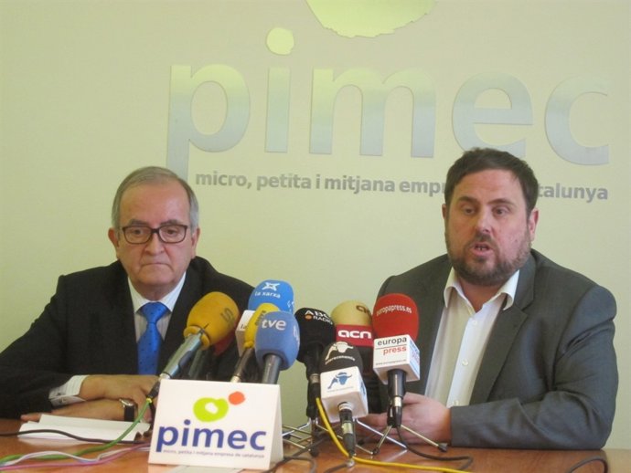 Josep González (PIMEC) Oriol Junqueras (ERC)