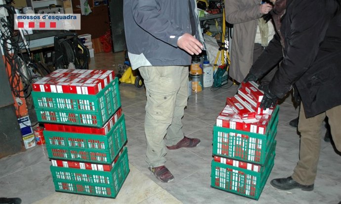 Tabaco de contrabando intervenido en la desarticulación de la banda