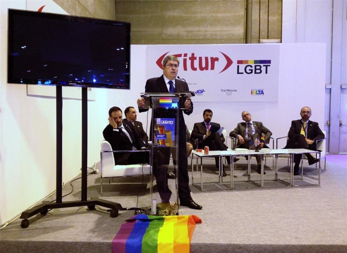 El alcalde de San Bartolomé de Tirajana, Marco Aurelio Pérez, en Fitur