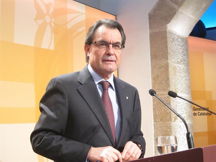 Artur Mas, en el Palau de la Generalitat