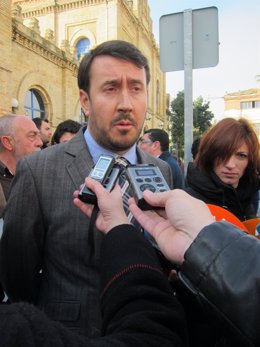 El secretario general del PSOE de Badajoz, Rafael Lemus. 