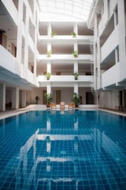 Piscina de agua salada del hotel