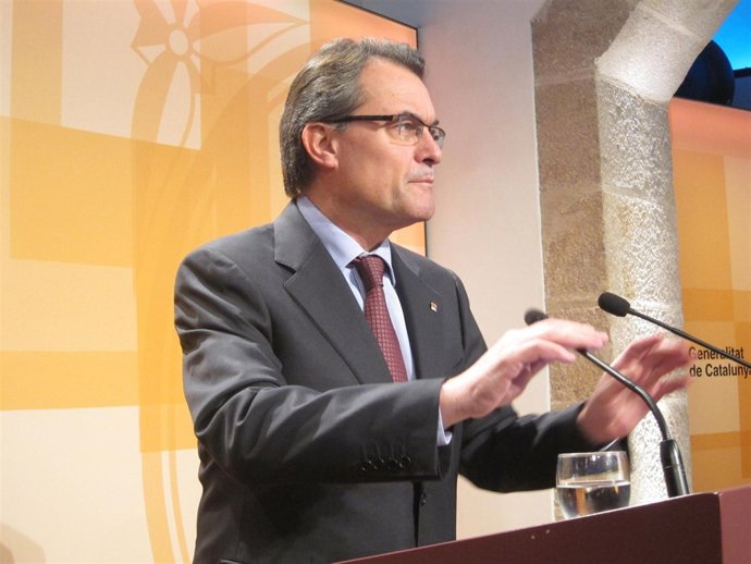 Artur Mas, en el Palau de la Generalitat