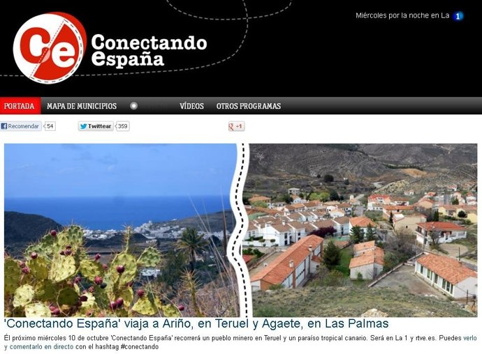 Página web del programa Conectando España