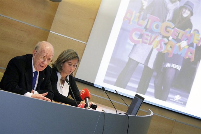 El presidente y la directora de Cevisama presentan en rueda de prensa la feria.