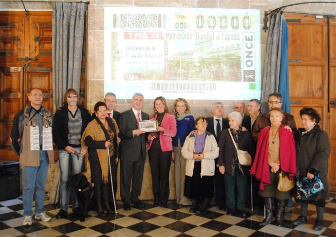 Presentación del Cupón de la ONCE dedicado a la Lonja