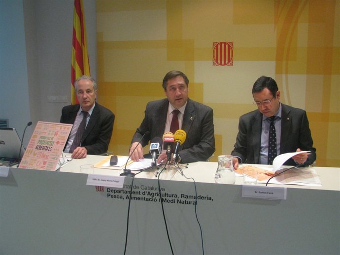 El conseller de Agricultura, Ganadería, Pesca, Josep Maria Pelegrí